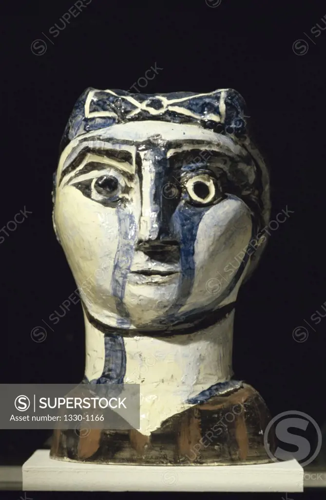 Sculpture Of Large Head With Bow by Pablo Picasso, Ceramic, 1950, 1881-1973
