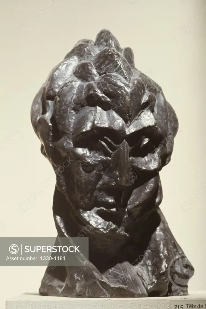 Head Of Woman by Pablo Picasso, Bronze, 1909, 1881-1973