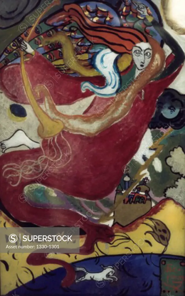 St. Gabriel by Vasily Kandinsky, 1911, 1866-1944