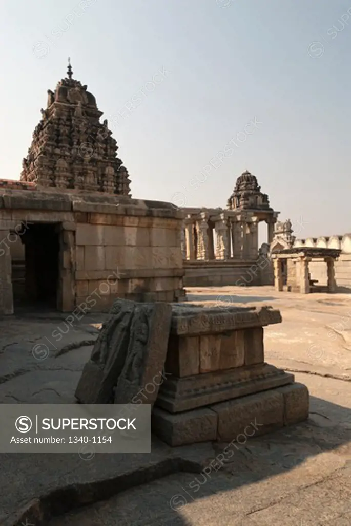 India, Andhra Pradesh State, Lepakshi, Veerabhadra Temple, The temple complex was built during the rule of king Achyuta Deva Raya of the Vijayanagar dynasty in the mid-16th century by the brothers Veeranna and Virupanna, Nayak chieftains and governors of Penukonda,