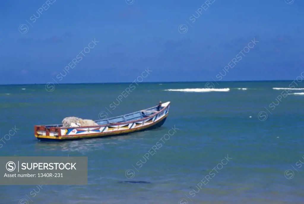Boat in the sea, Tamil Nadu, India