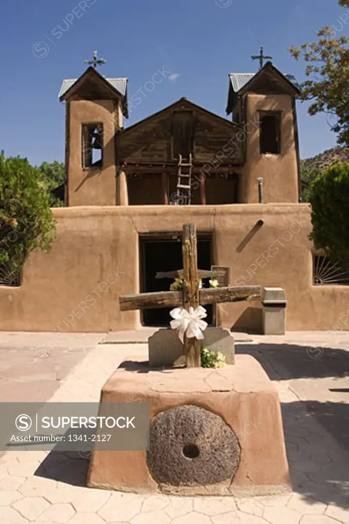 Facade of a church, Santuario De Chimayo, Chimayo, Rio Arriba County, New Mexico, USA