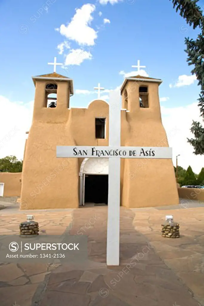 Facade of a church, San Francisco De Asis Church, Ranchos De Taos, Taos, Taos County, New Mexico, USA