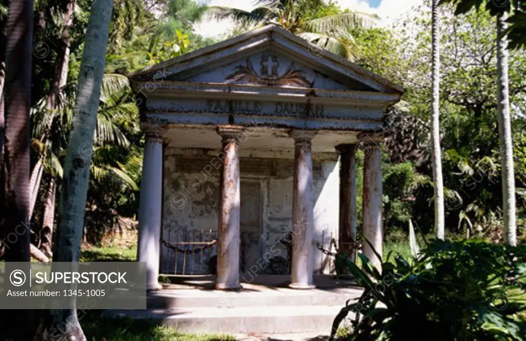 Facade of a mausoleum, Dauban Mausoleum, Silhouette Island, Seychelles