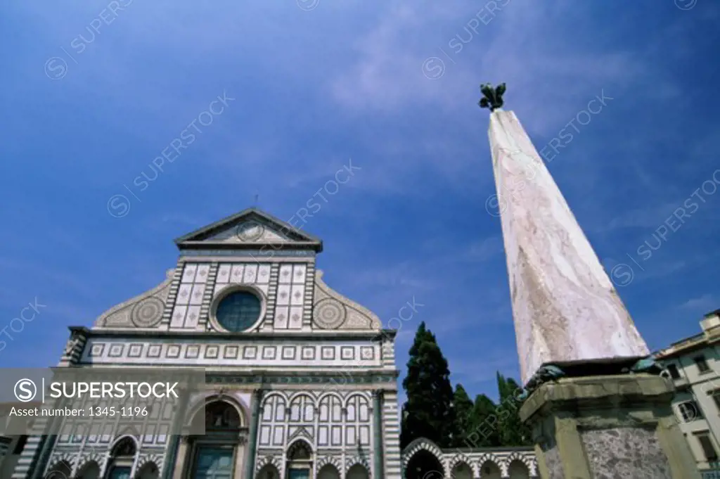 Low angle view of a basilica, Santa Maria Novella, Florence, Italy