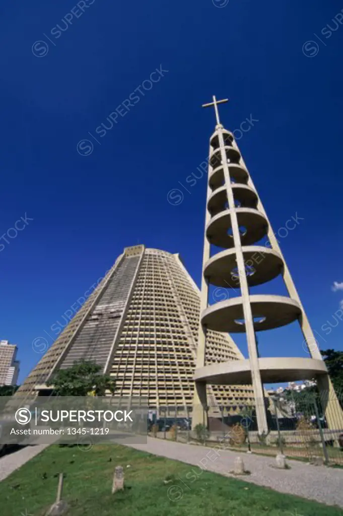 Low angle view of a cathedral, Metropolitan Cathedral, Rio de Janeiro, Brazil