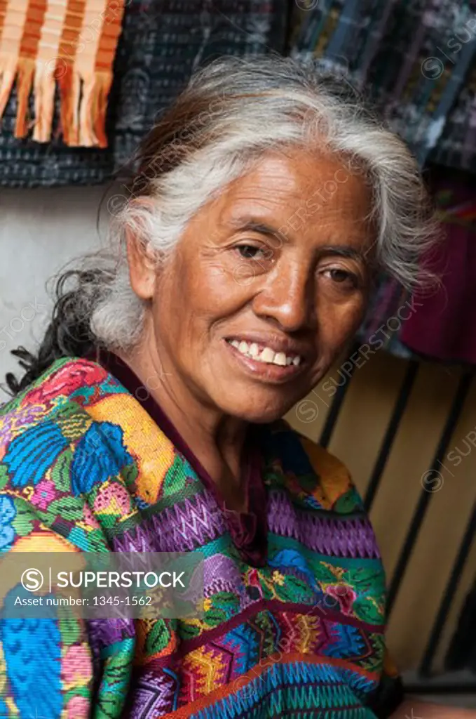 Portrait of a senior woman, Antigua, Guatemala