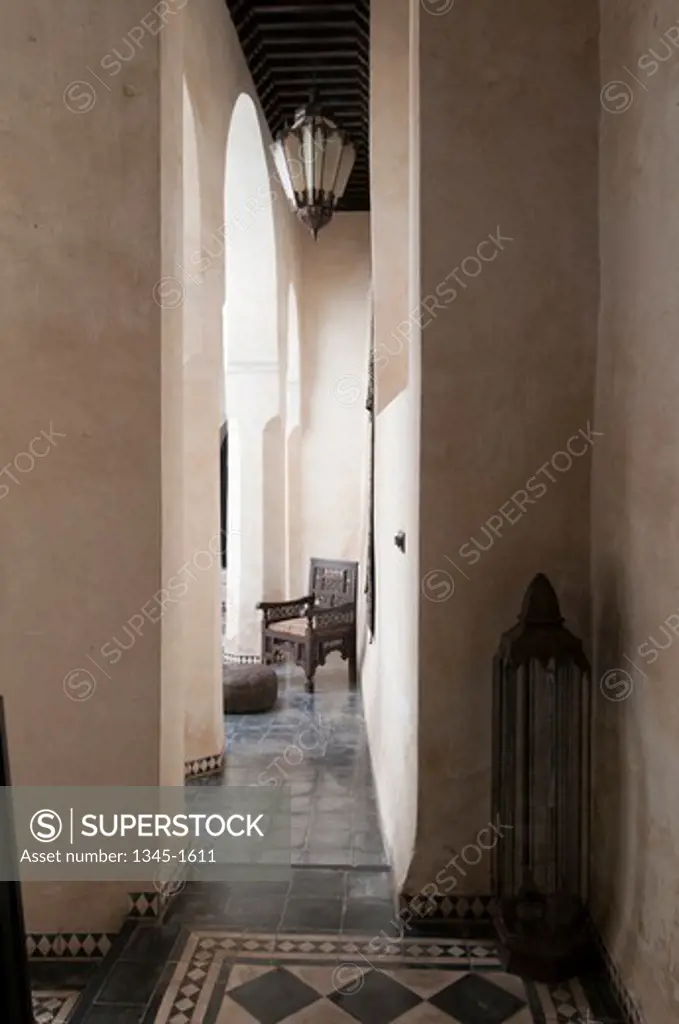 Interiors of a hotel, Dar Darma, Marrakesh, Morocco