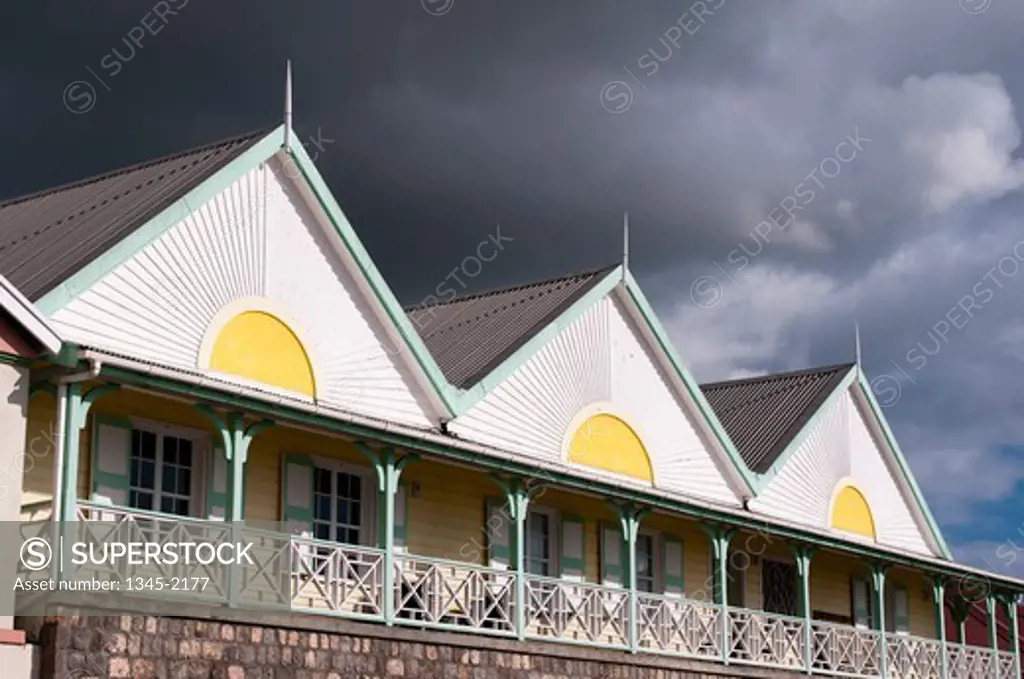 Caribbean, Saint Kitts and Nevis, Nevis island, Charlestown, Colonial architecture