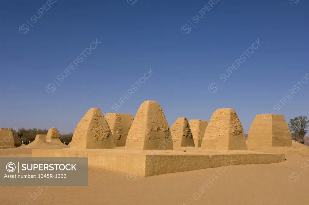 Tombs of Garamantes in a desert, Germa, Fezzan, Libya