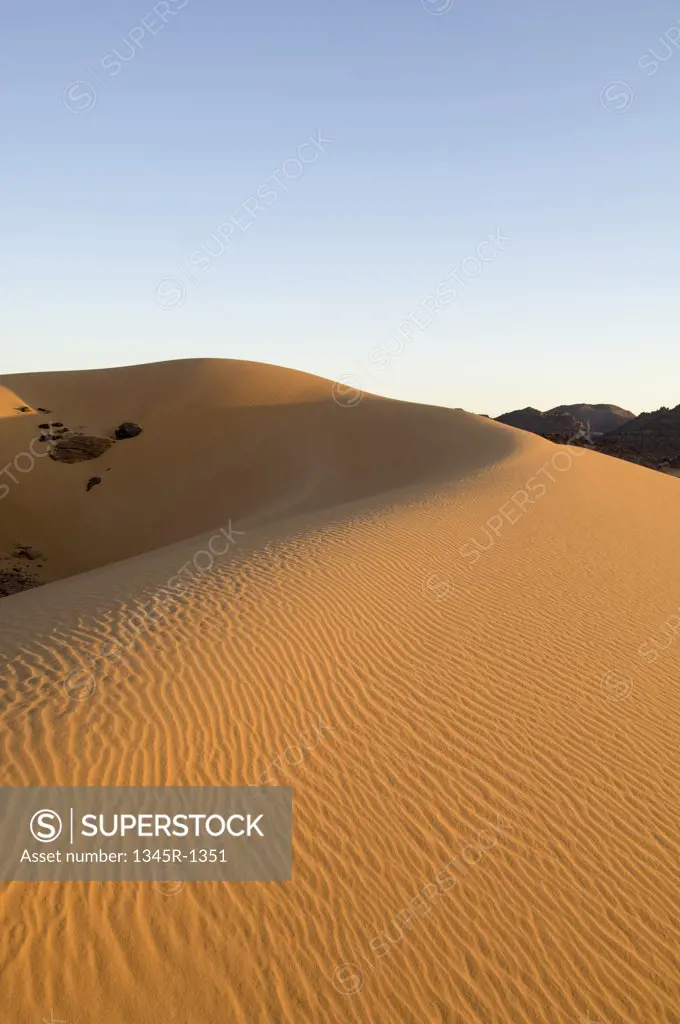 Sand dunes in a desert, Tadrart Acacus, Fezzan, Libya