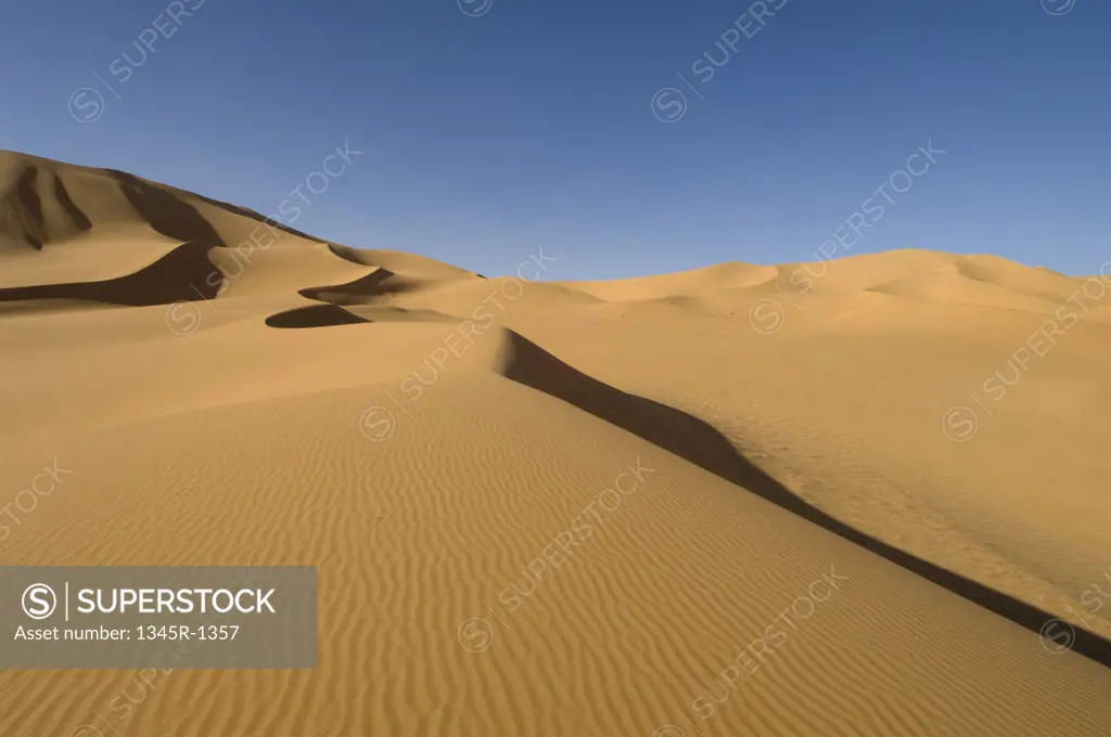 Sand dunes in a desert, Erg Awbari, Fezzan, Libya