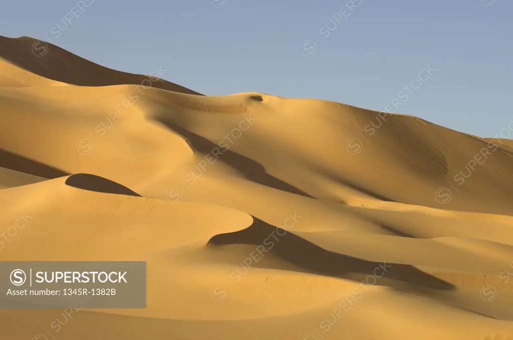 Sand dunes in a desert, Erg Awbari, Fezzan, Libya