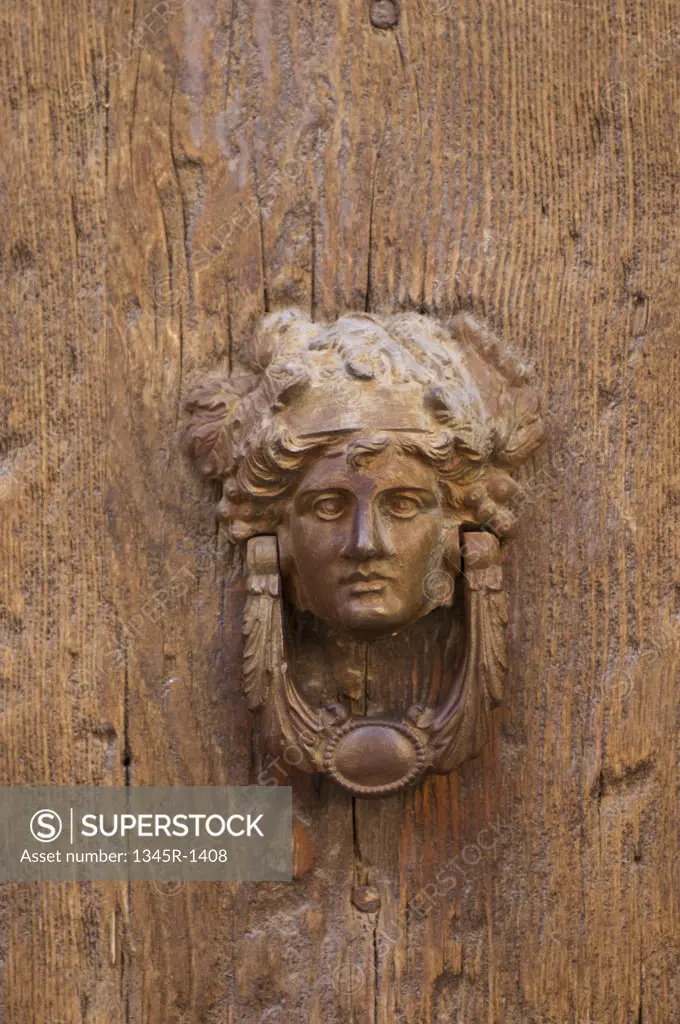 Close-up of a door knocker