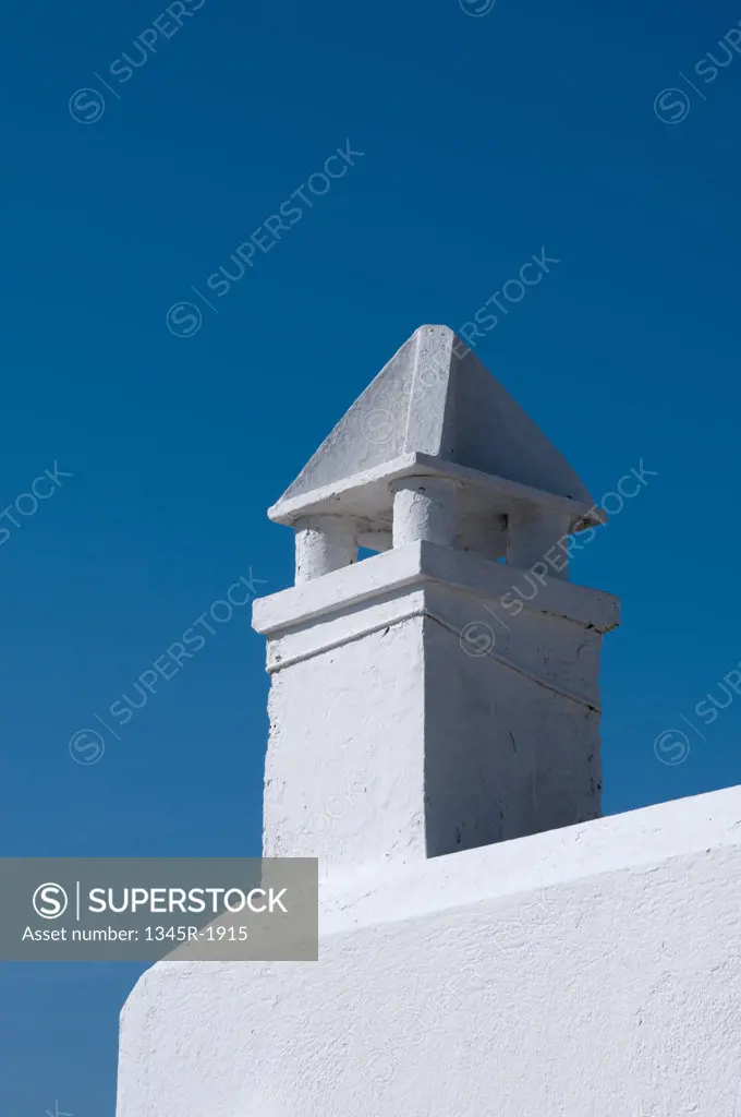 Low angle view of a tower, Cape Tarsanas, Mykonos, Cyclades Islands, Greece