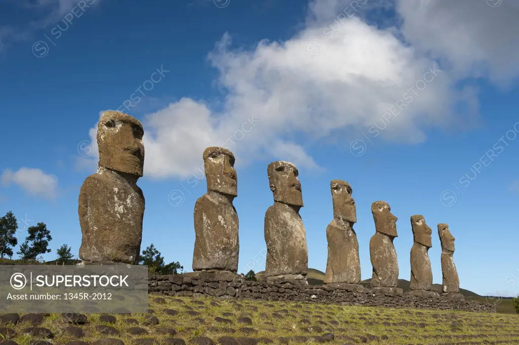Chile, Easter Island, Rapa Nui, Ahu Akivi