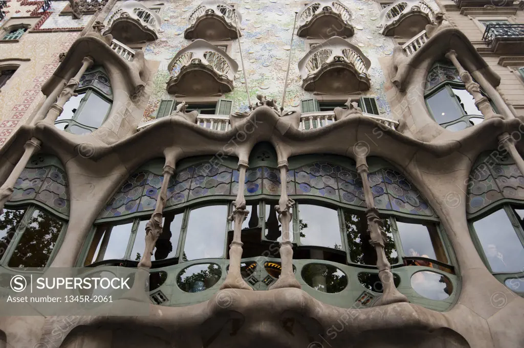 Spain, Barcelona, Casa Battlo by Antoni Gaudì