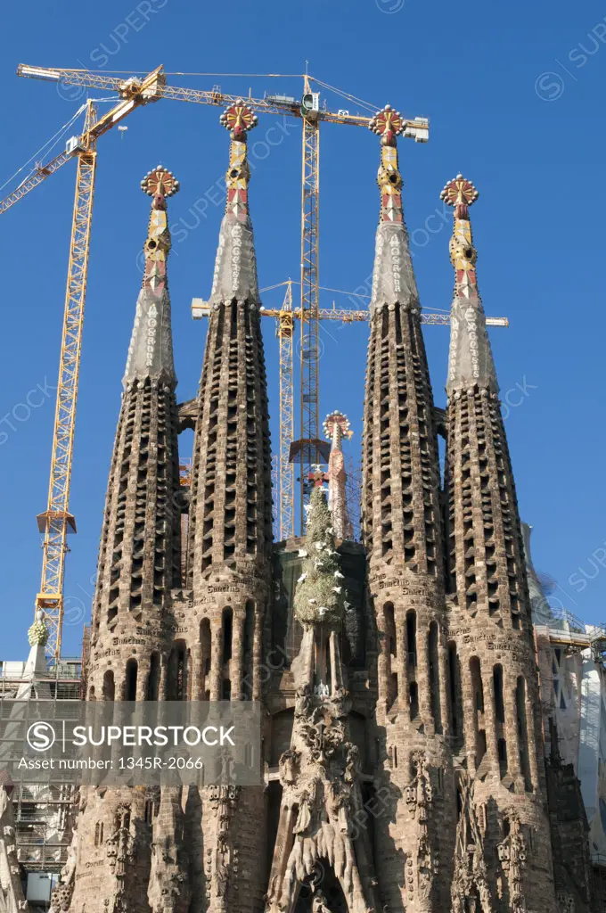 Spain, Barcelona, La Sagrada Familia by Antoni Gaudi