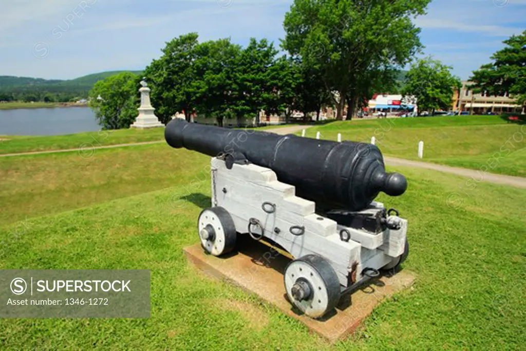 Cannon in a fort, Fort Anne, Annapolis Royal, Annapolis Valley, Nova Scotia, Canada