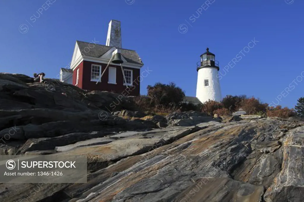 USA, Maine, Bristol, Pemaquid Point Lighthouse station