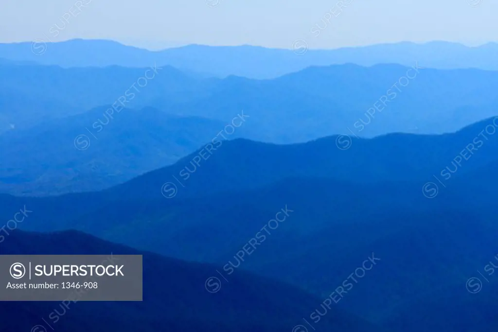 Fog over mountain ranges, Great Smoky Mountains, Blue Ridge Mountains, North Carolina, USA