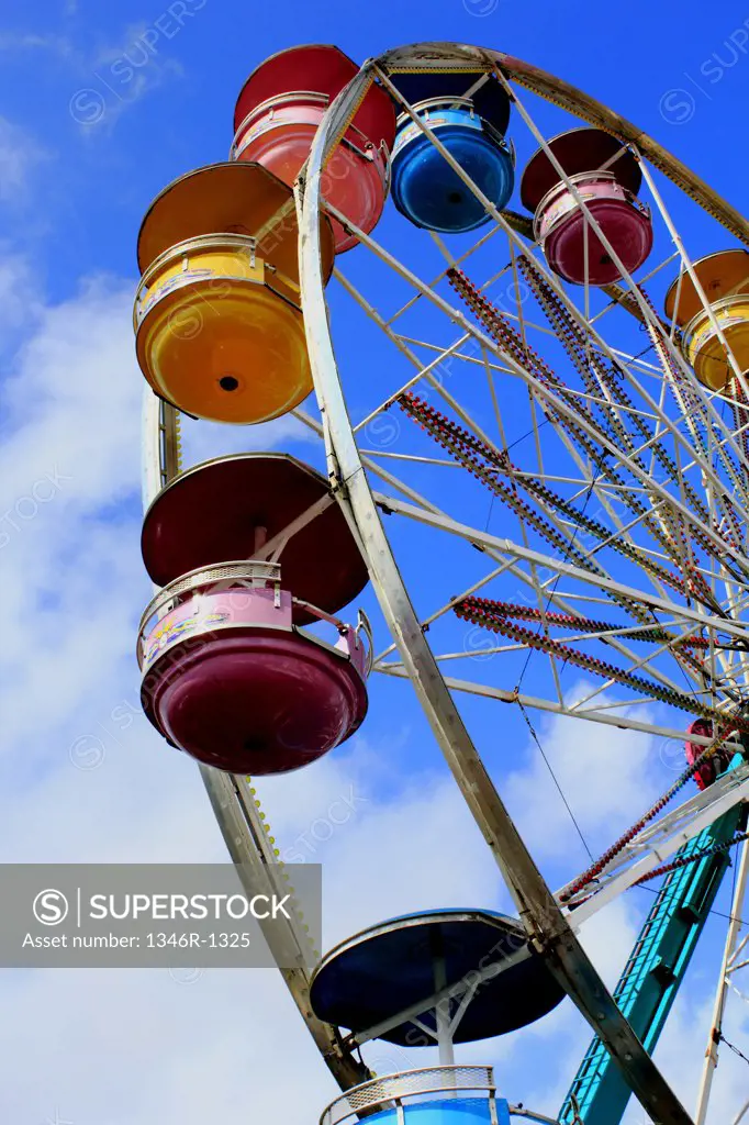 Canada, Nova Scotia, Ferris wheel on midway at county fair