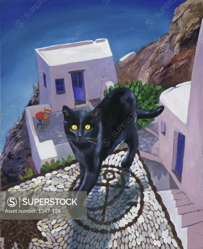 Cat Of Greece 1997 Isy Ochoa (b.1961/French) Oil on canvas Private Collection   