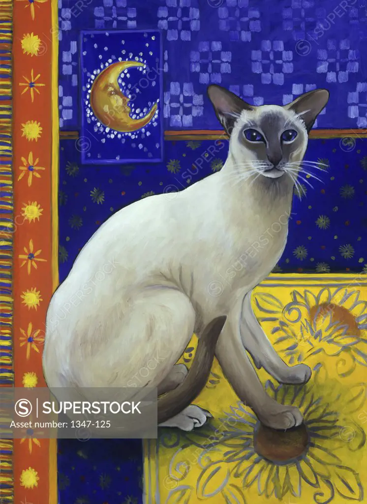 Siamese Cat--Series I 1998 Isy Ochoa (b.1961/French) Oil on canvas Private Collection 