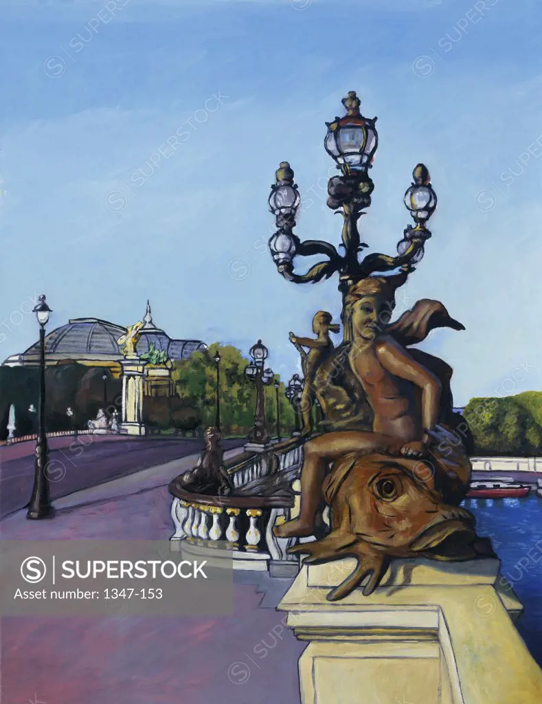 Le Pont Alexandre III  2000 Isy Ochoa (b.1961/French) Oil on canvas Private Collection 