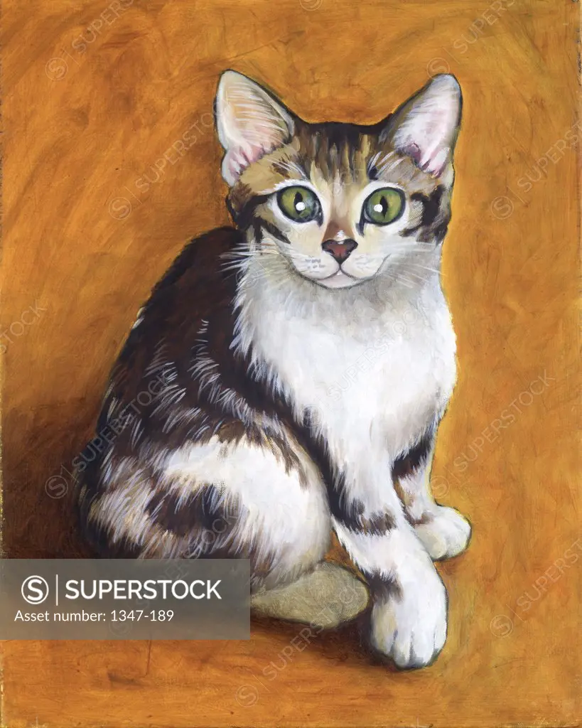 Kitten  1997 Isy Ochoa (b.1961 French) Oil on canvas