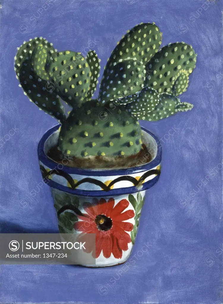 Cactus 1996 Isy Ochoa (b.1961 French) Oil on canvas
