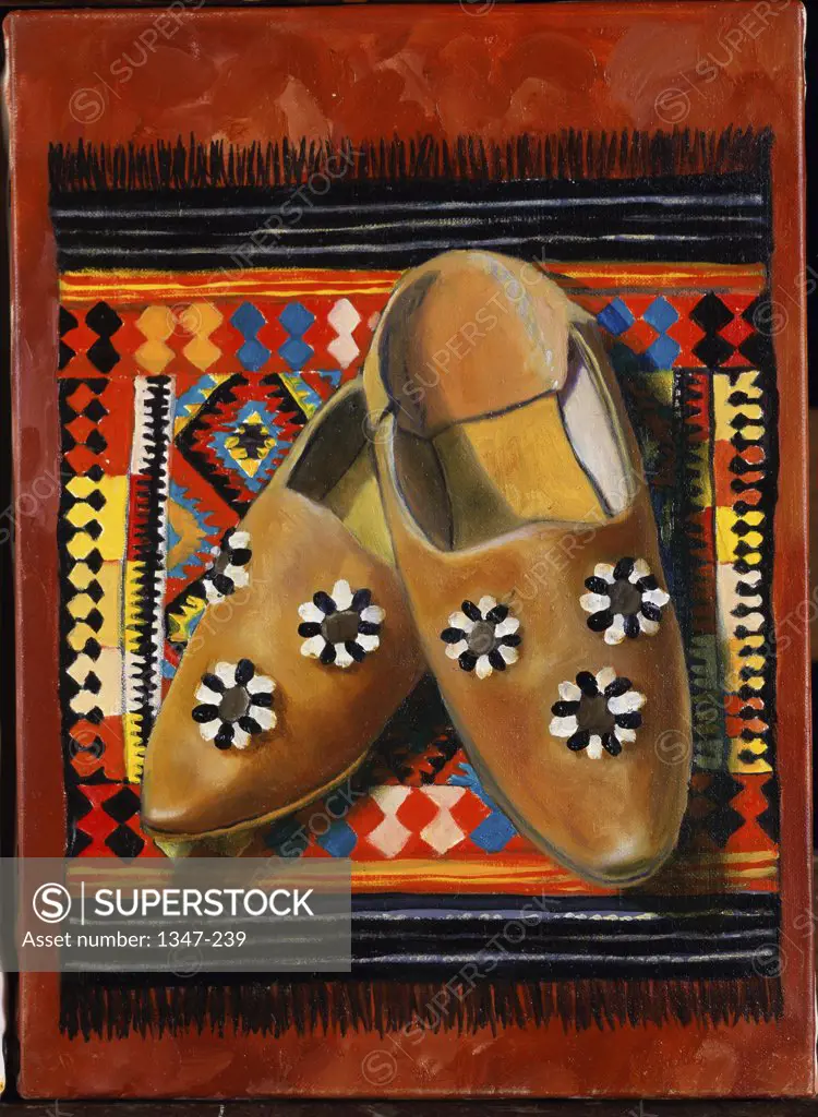 Turkish Slippers  1996 Isy Ochoa (b.1961 French) Oil on canvas