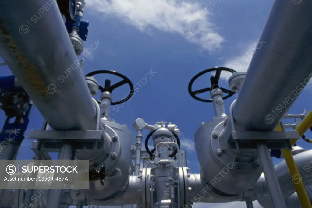Pipes at an oil refinery