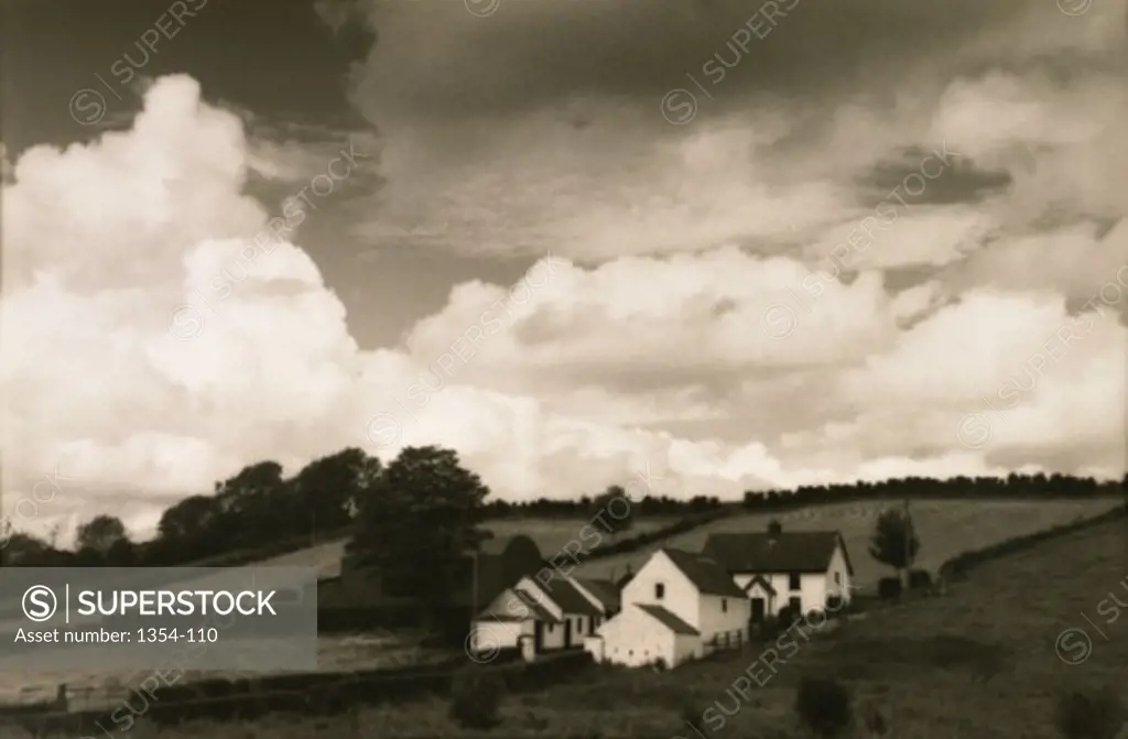 House in a field, Castleblayney, County Monaghan, Ireland