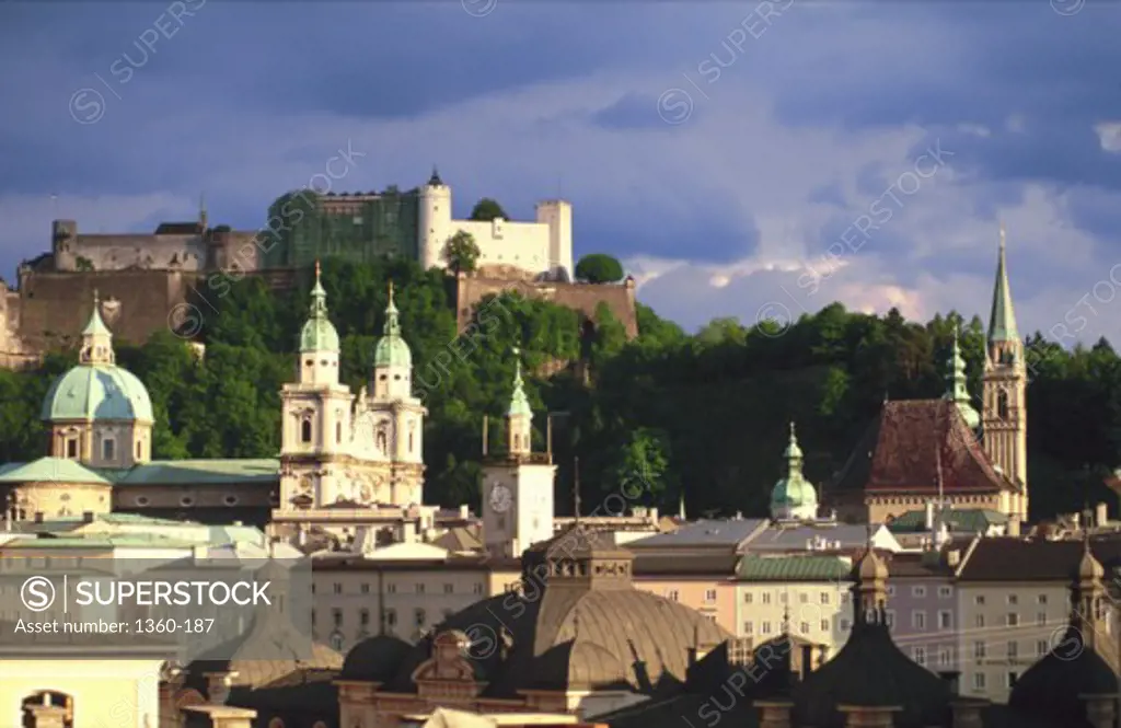 Panoramic view of buildings at Salzburg, Austria