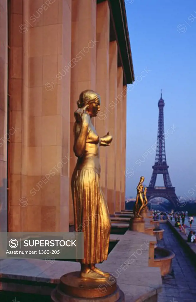 Palais de Chaillot Eiffel Tower Paris France 
