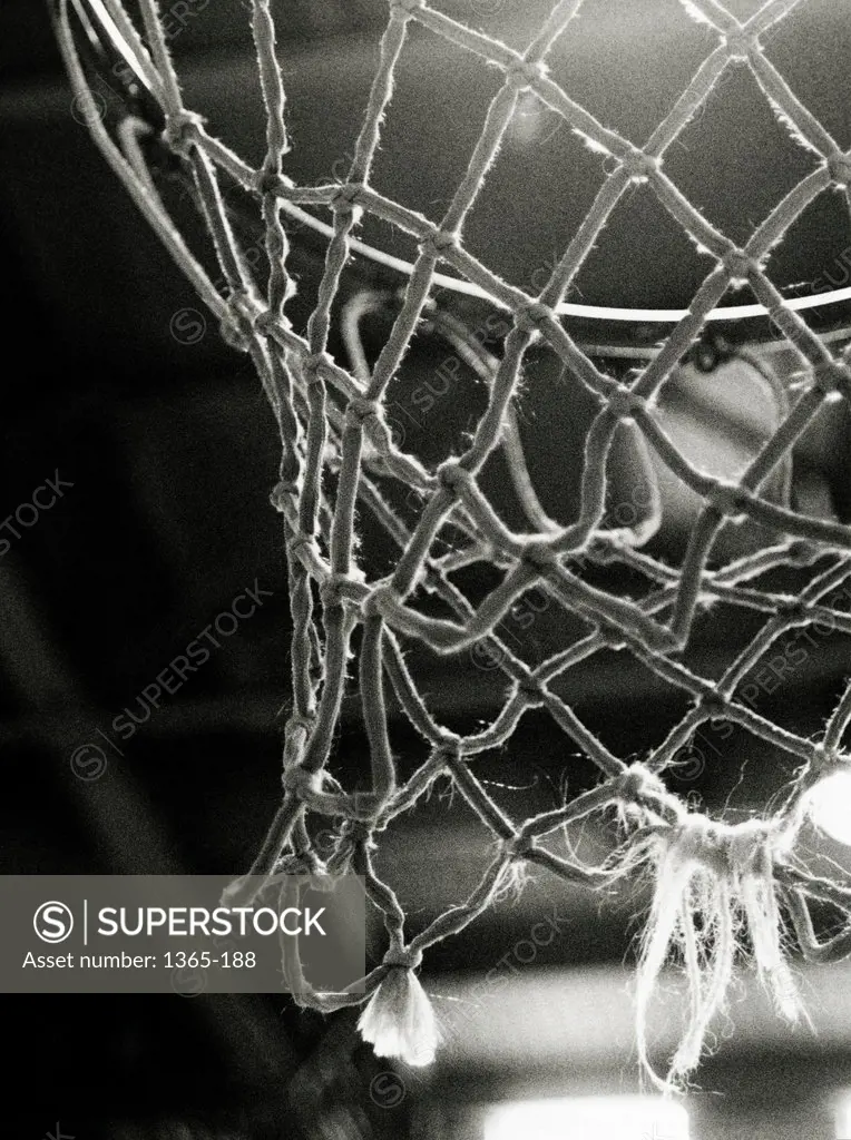 Close-up of a basketball net