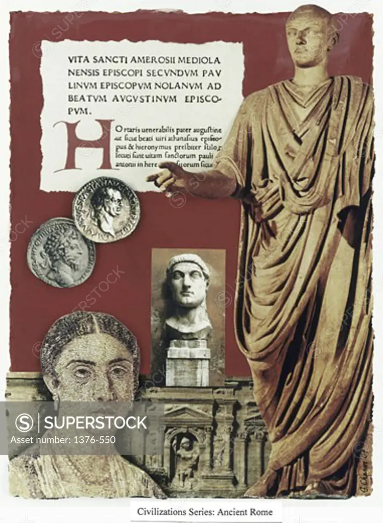 Civilizations Series: Ancient Rome  2004 Gerry Charm (20th C. American) Collage