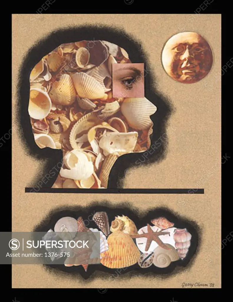 Sea Shells Madonna, 2009, Gerry Charm (20th C./American), Collage