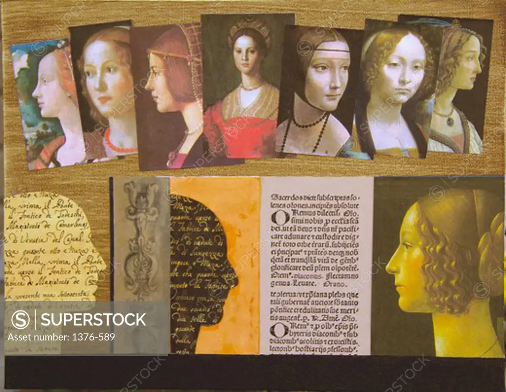 Roman Beauties of the Renaissance, collage
