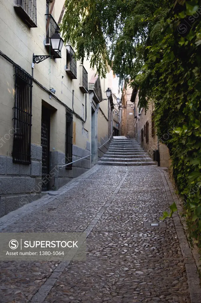 Buildings along a street, Toledo, Castilla La Mancha, Spain