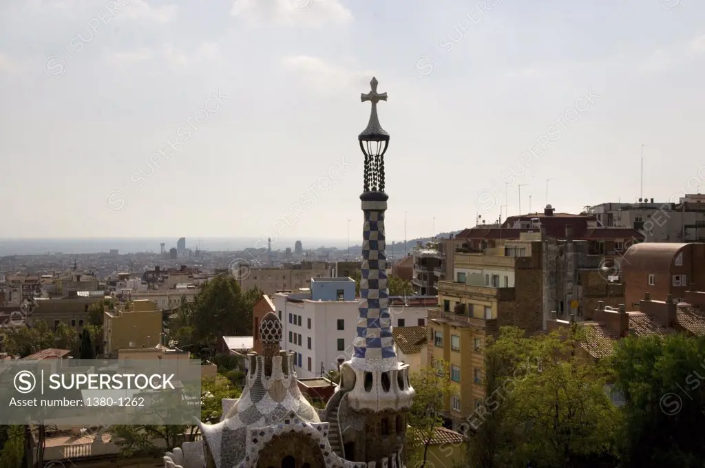 Spain, Catalonia, Barcelona, View of Parc Guell