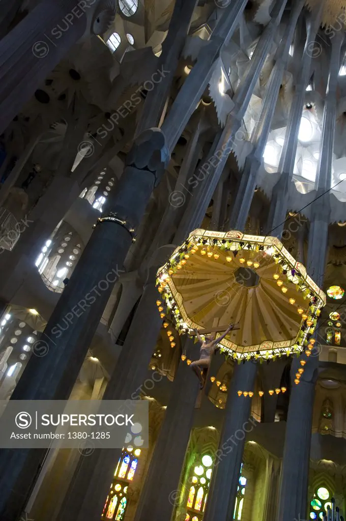 Spain, Catalonia, Barcelona, Architectural details of Sagrada Familia