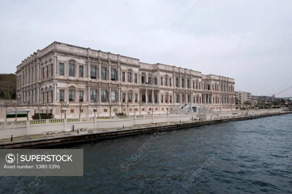 Palace at the waterfront, Ciragan Palace, Bosphorus, Istanbul, Turkey