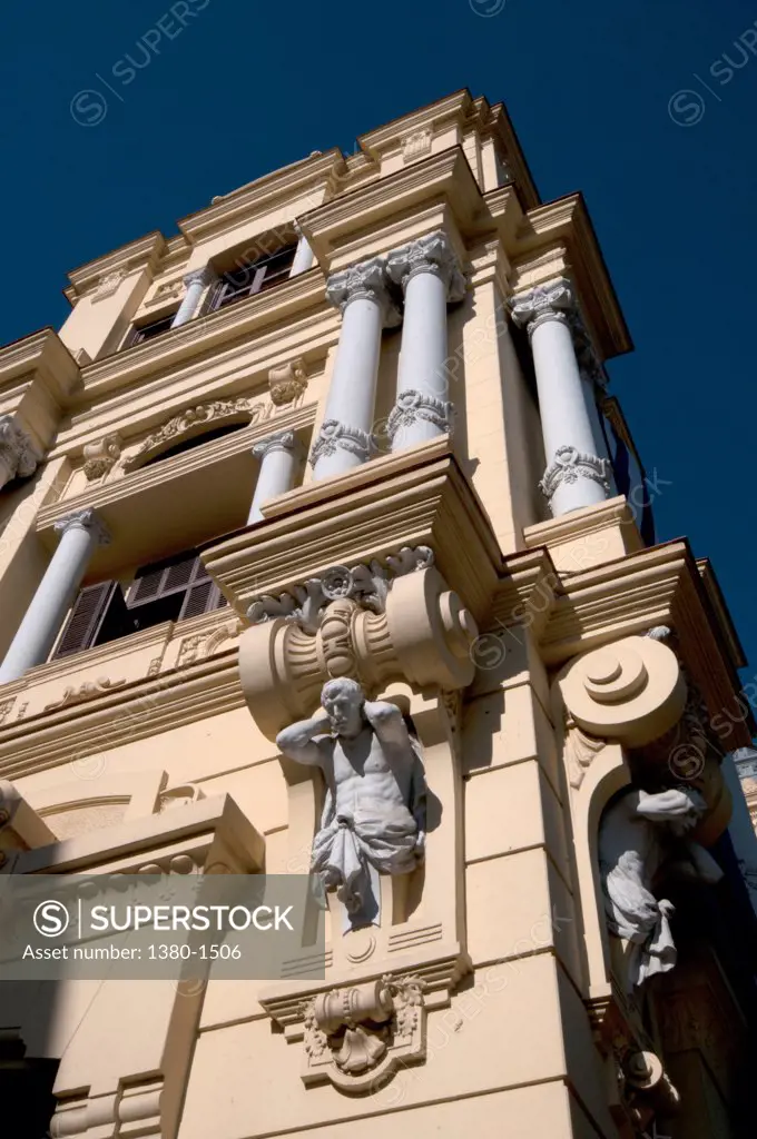 Low angle view of the Town Hall of Malaga, Andalusia, Spain