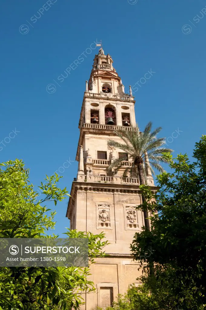 Low angle view of the Cordoba Mosque, Cordoba, Andalusia, Spain