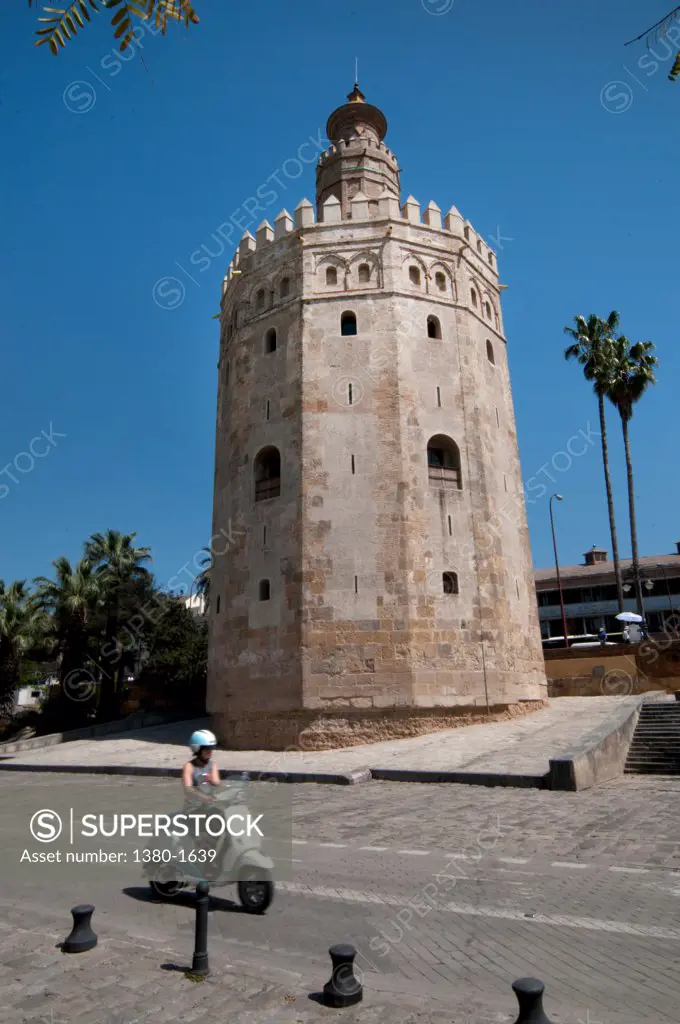Torre Del Oro watchtower in Seville, Andalusia, Spain