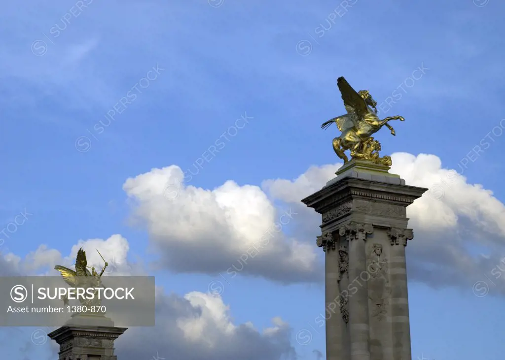 Pegasus' statue on a bridge, Pont Alexandre III, Paris, France