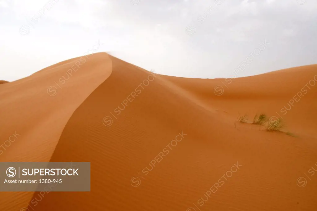 Sand dunes in desert, Erg Chebbi Dunes, Sahara Desert, Morocco
