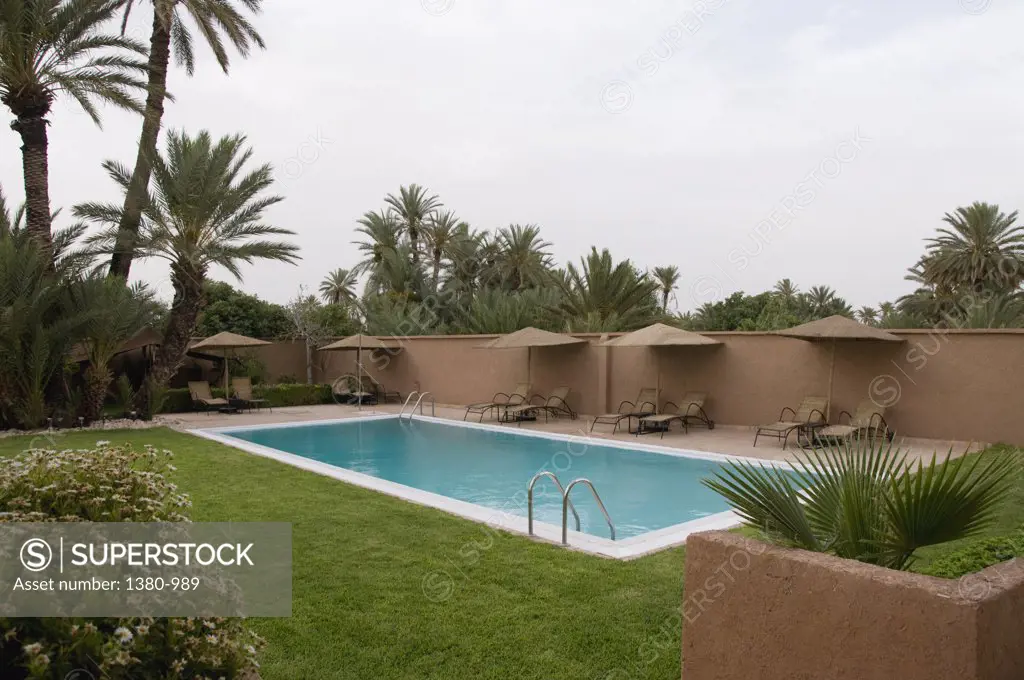 Swimming pool of riad, Ouarzazate, Morocco